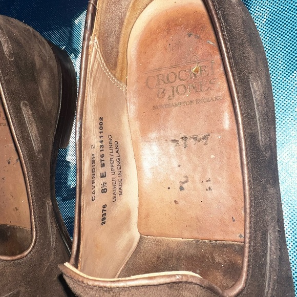 Crockett & Jones Brown Suede Tassel Loafers 9.5D - Picture 6 of 12